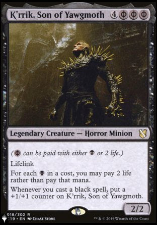 (018) Magic The Gathering The List Single: K'rrik, Son of Yawgmoth  Rare