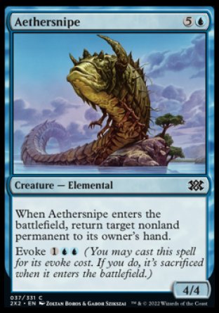 (037) Magic The Gathering Double Masters 2022 Single: Aethersnipe Holo Common