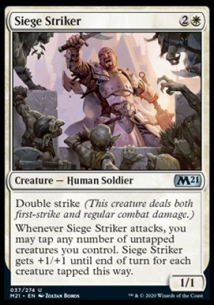 (037) Magic The Gathering Core 2021 Single: Siege Striker Holo Uncommon