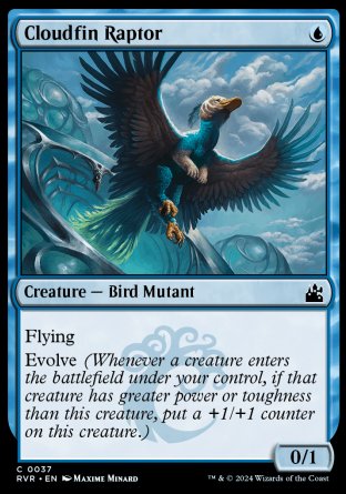 (037) Magic The Gathering Ravnica Remastered Single: Cloudfin Raptor  Common
