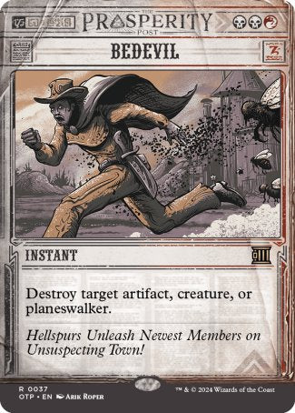 (037) Magic The Gathering Breaking News Single: Bedevil  Holo Rare
