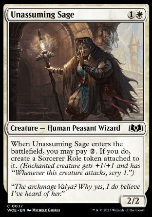 (037) Magic The Gathering Wilds of Eldraine Single: Unassuming Sage  Common