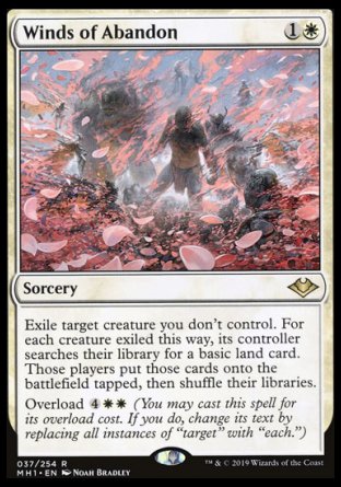 (037/254) Magic The Gathering Modern Horizons Single: Winds of Abandon Holo Rare