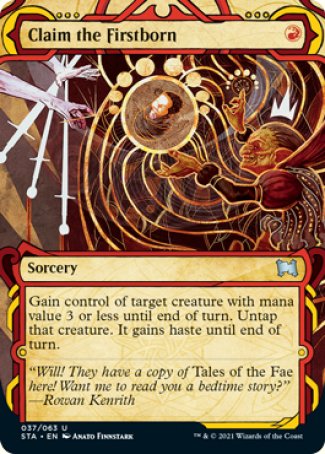 (037) Magic The Gathering Mystical Archive Single: Claim the Firstborn (V.3) Holo Uncommon