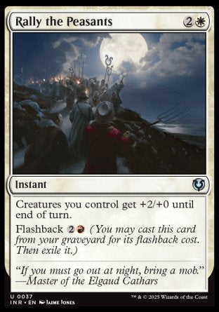 (037) Magic The Gathering Innistrad Remastered Single: Rally the Peasants Holo Uncommon