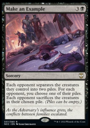 (037) Magic The Gathering Commander: Streets of New Capenna Single: Make an Example  Rare