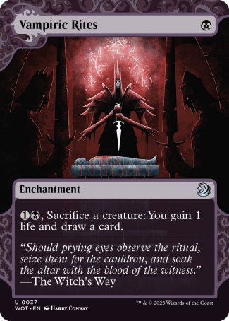 (037) Magic The Gathering Enchanting Tales Single: Vampiric Rites  Holo Uncommon