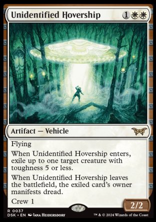 (037) Magic The Gathering Duskmourn: House of Horror Single: Unidentified Hovership Holo Rare