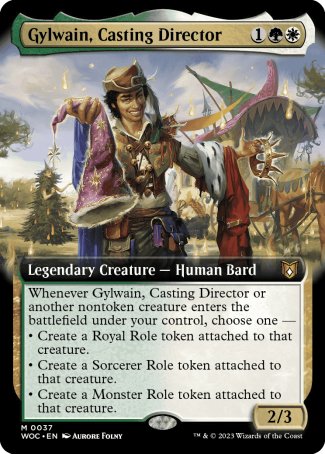 (037) Magic The Gathering Commander: Wilds of Eldraine: Extras Single: Gylwain, Casting Director (V.1) Holo Mythic