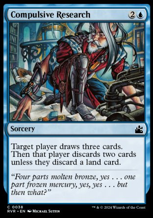 (038) Magic The Gathering Ravnica Remastered Single: Compulsive Research  Common