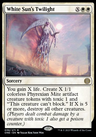 (038) Magic The Gathering Phyrexia: All Will Be One Single: White Sun's Twilight Holo Rare