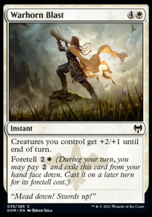 (038/285) Magic The Gathering Kaldheim Single: Warhorn Blast  Common