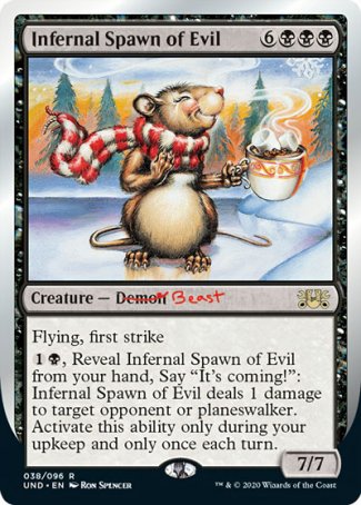 (038/096) Magic The Gathering Unsanctioned Single: Infernal Spawn of Evil  Rare