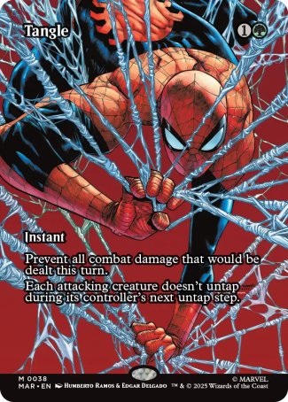 (038) Magic The Gathering Magic: The Gathering | Marvel's Spider-Man: Source Material Cards Single: Tangle  Mythic