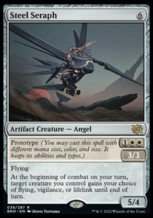 (038) Magic The Gathering The Brothers' War Single: Steel Seraph Holo Rare