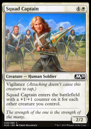 (038/280) Magic The Gathering Core 2020 Single: Squad Captain Holo Common
