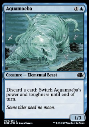 (038) Magic The Gathering Dominaria Remastered Single: Aquamoeba Holo Common