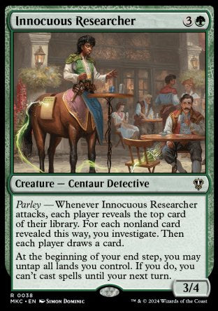 (038) Magic The Gathering Commander: Murders at Karlov Manor Single: Innocuous Researcher  Rare