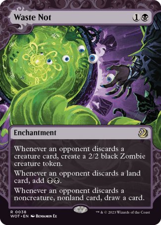 (038) Magic The Gathering Enchanting Tales Single: Waste Not  Holo Rare