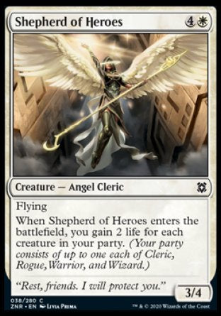 (038/280) Magic The Gathering Zendikar Rising Single: Shepherd of Heroes  Common
