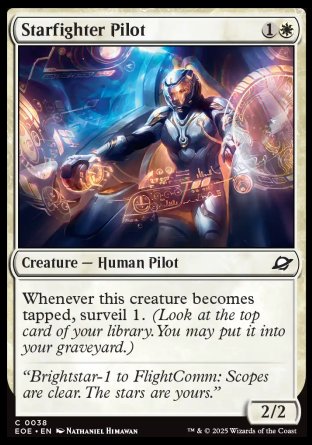 (038) Magic The Gathering Edge of Eternities Single: Starfighter Pilot  Common
