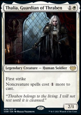 (038) Magic The Gathering Innistrad: Crimson Vow Single: Thalia, Guardian of Thraben Holo Rare