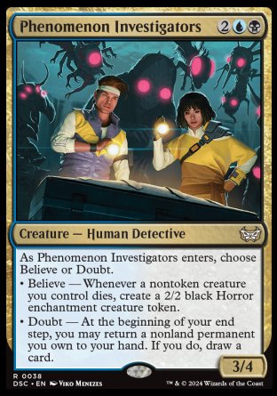 (038) Magic The Gathering Commander: Duskmourn: House of Horror Single: Phenomenon Investigators  Rare