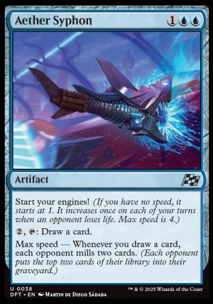 (038) Magic The Gathering Aetherdrift Single: Aether Syphon Holo Uncommon