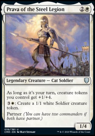(038/361) Magic The Gathering Commander Legends Single: Prava of the Steel Legion  Uncommon