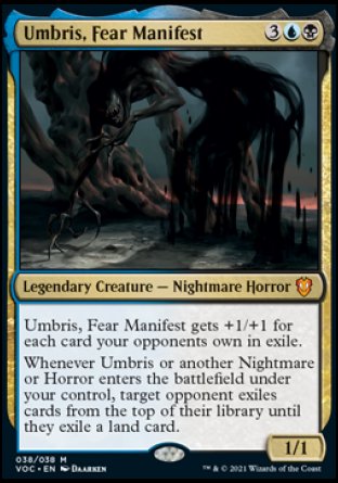 (038) Magic The Gathering Commander: Innistrad: Crimson Vow Single: Umbris, Fear Manifest (V.1)  Mythic