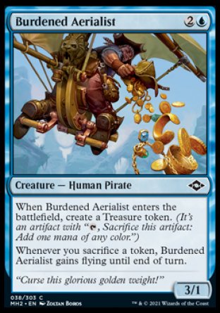(038) Magic The Gathering Modern Horizons 2 Single: Burdened Aerialist Holo Common