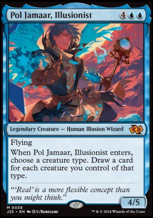 (038) Magic The Gathering Foundations Jumpstart Single: Pol Jamaar, Illusionist  Mythic