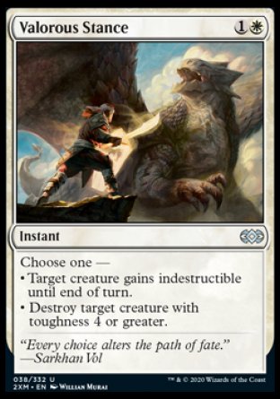 (038/332) Magic The Gathering Double Masters Single: Valorous Stance Holo Uncommon