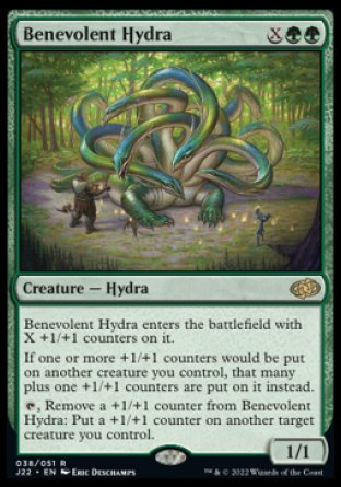 (038) Magic The Gathering Jumpstart 2022 Single: Benevolent Hydra  Rare