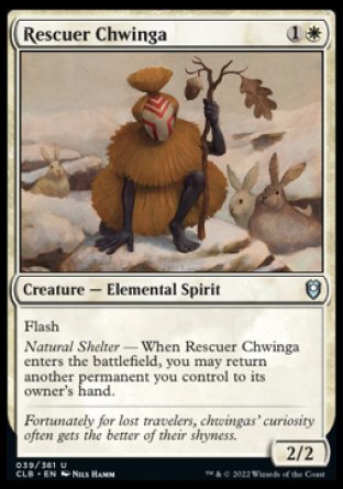 (039) Magic The Gathering Commander Legends: Battle for Baldur's Gate Single: Rescuer Chwinga Holo Uncommon