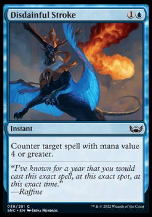 (039) Magic The Gathering Streets of New Capenna Single: Disdainful Stroke  Common