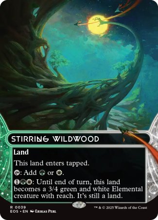 (039) Magic The Gathering Stellar Sights Single: Stirring Wildwood (V.1)  Rare