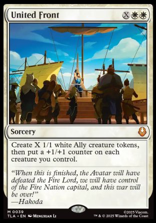 (039) Magic The Gathering Magic: The Gathering | Avatar: The Last Airbender Single: United Front  Mythic