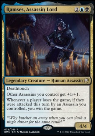 (039) Magic The Gathering Commander: Dominaria United Single: Ramses, Assassin Lord  Rare
