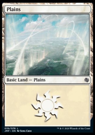 (039) Magic The Gathering Jumpstart Single: Plains (V.2)  Land