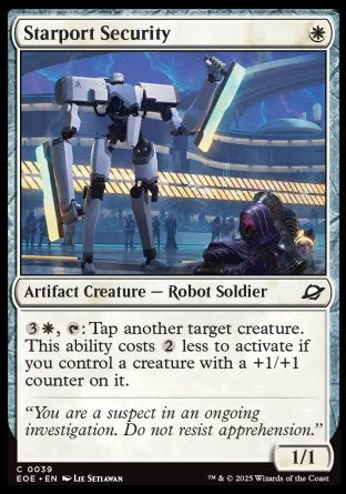 (039) Magic The Gathering Edge of Eternities Single: Starport Security Holo Common