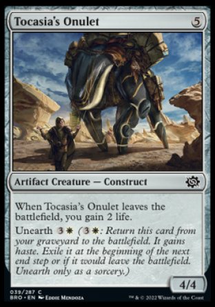 (039) Magic The Gathering The Brothers' War Single: Tocasia's Onulet  Common