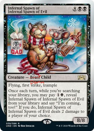 (039/096) Magic The Gathering Unsanctioned Single: Infernal Spawn of Infernal Spawn of Evil Holo Rare