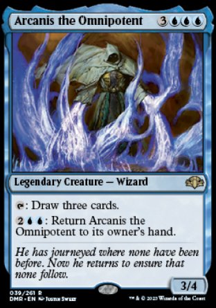 (039) Magic The Gathering Dominaria Remastered Single: Arcanis the Omnipotent  Rare