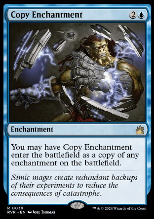 (039) Magic The Gathering Ravnica Remastered Single: Copy Enchantment  Holo Rare