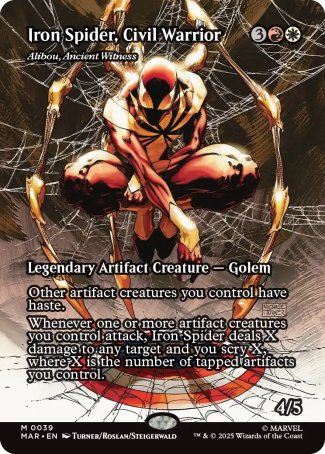 (039) Magic The Gathering Magic: The Gathering | Marvel's Spider-Man: Source Material Cards Single: Alibou, Ancient Witness Holo Mythic