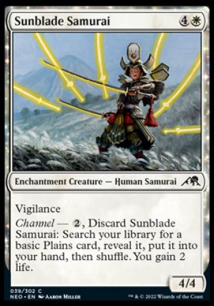 (039) Magic The Gathering Kamigawa: Neon Dynasty Single: Sunblade Samurai  Common