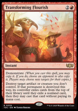 (039) Magic The Gathering Commander: Tarkir: Dragonstorm Single: Transforming Flourish  Rare