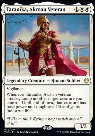 (039/254) Magic The Gathering Theros Beyond Death Single: Taranika, Akroan Veteran  Rare