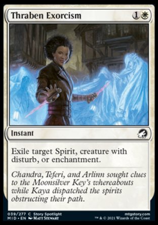 (039) Magic The Gathering Innistrad: Midnight Hunt Single: Thraben Exorcism Holo Common